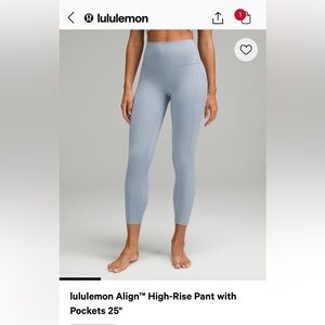 Align lulu lemon pants with pockets